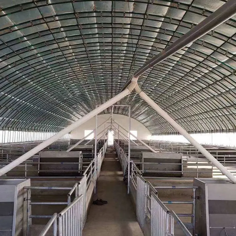 Hangar d'élevage de vaches laitières
